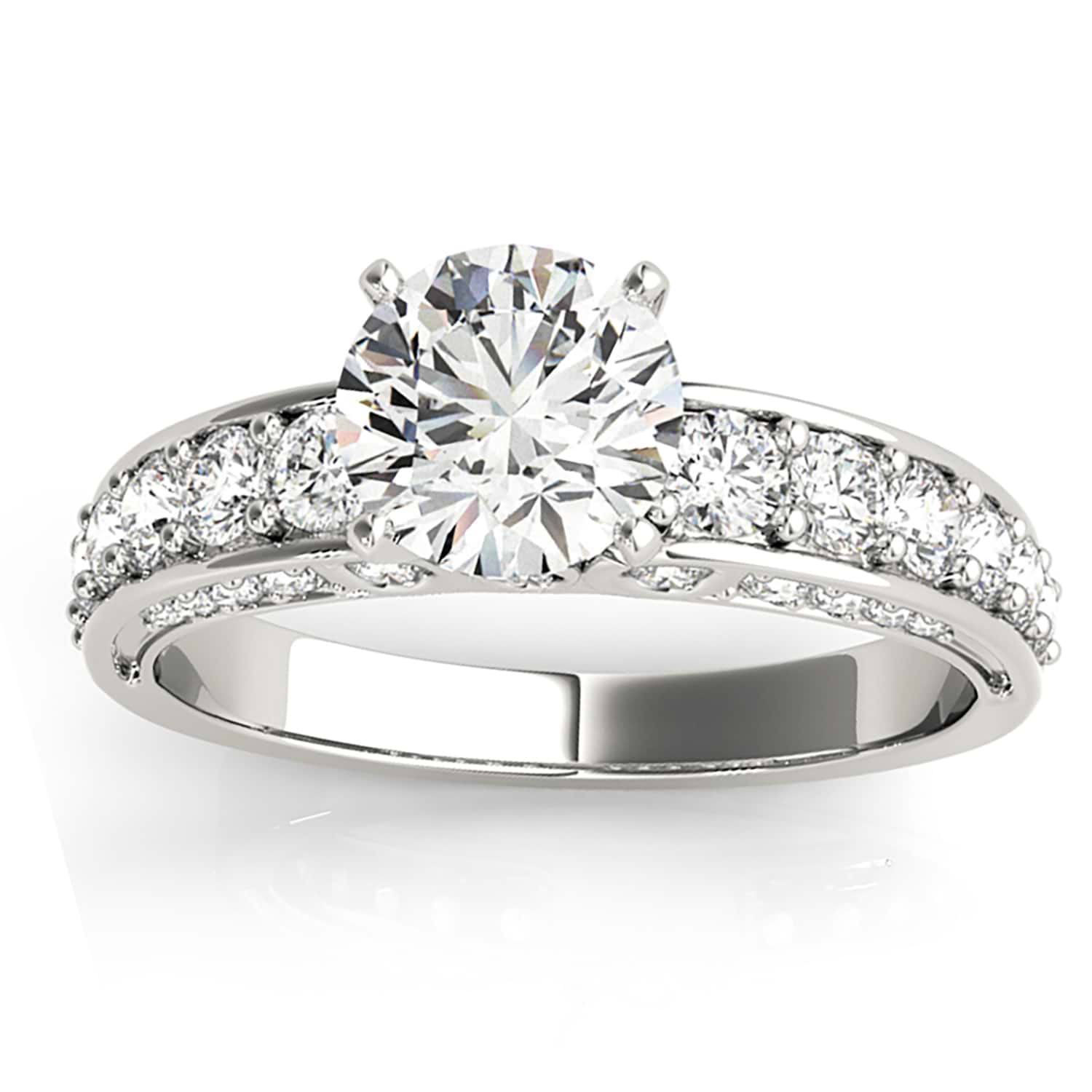 Multi Row Diamond Engagement Ring Platinum (0.50ct)