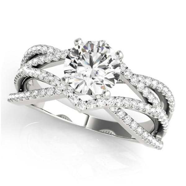 Mulit-Row Designer Diamond Engagement Ring Platinum (1.00ct)