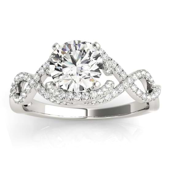 Diamond Infinity Engagement Ring Setting Palladium (0.22ct)