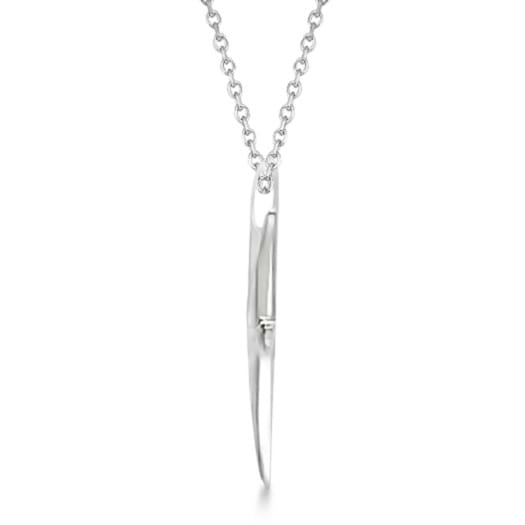 Thin Starfish Pendant Necklace Sterling Silver