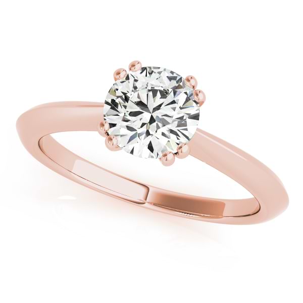 Diamond Solitaire 8 Prong Engagement Ring 18k Rose Gold (1.00ct)