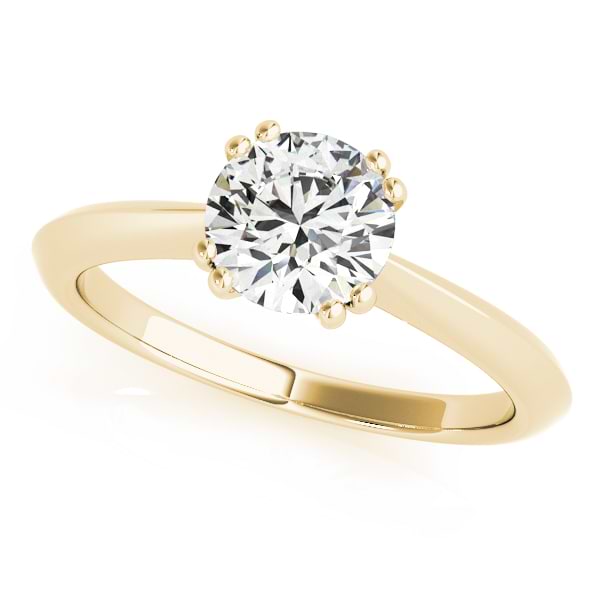 Diamond Solitaire 8 Prong Engagement Ring 18k Yellow Gold (1.00ct)
