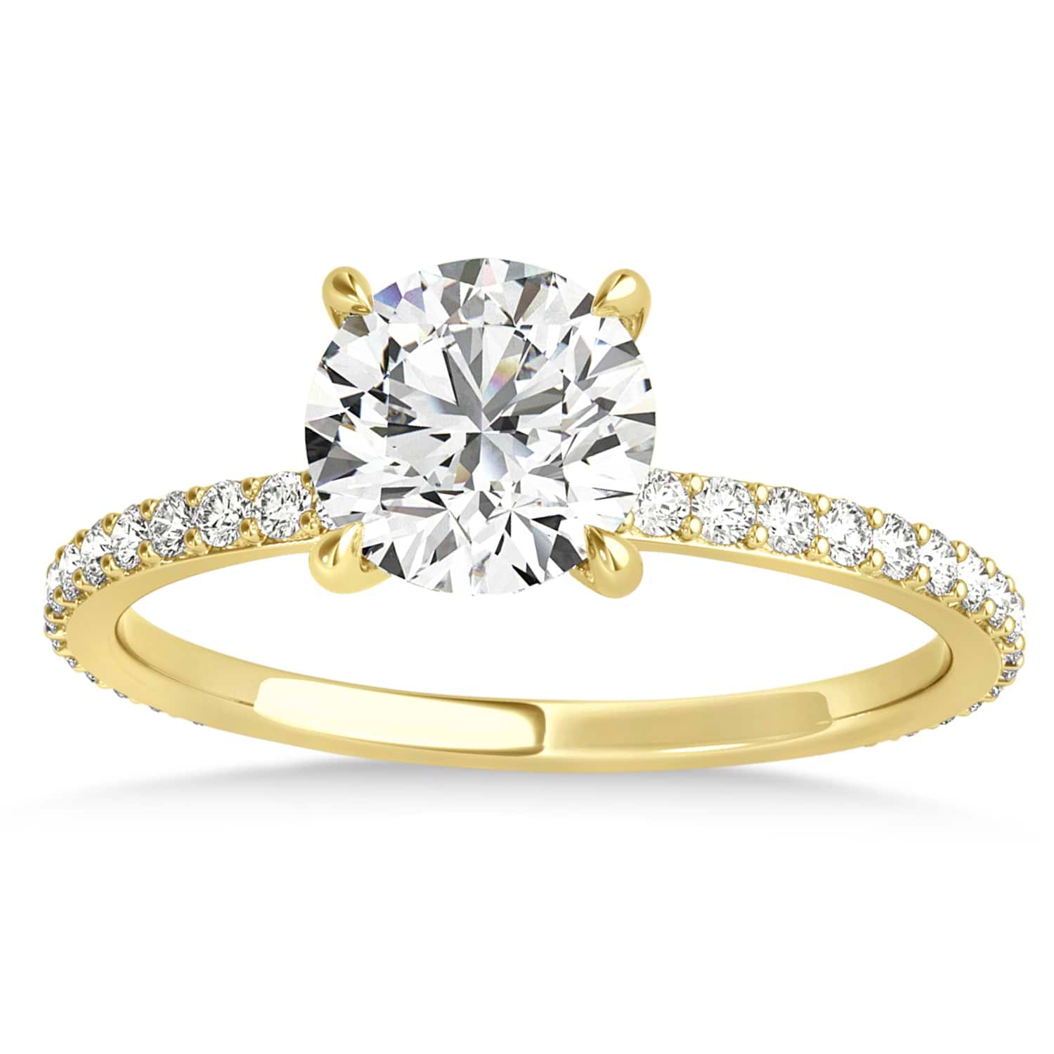 Diamond Hidden Halo Engagement Ring 18k Yellow Gold (0.33ct)