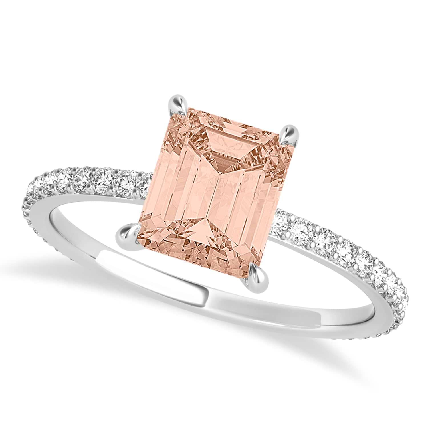 Emerald Morganite Engagement Ring