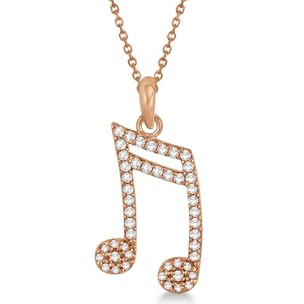 Diamond Music Note Necklace - Elisa Solomon Jewelry