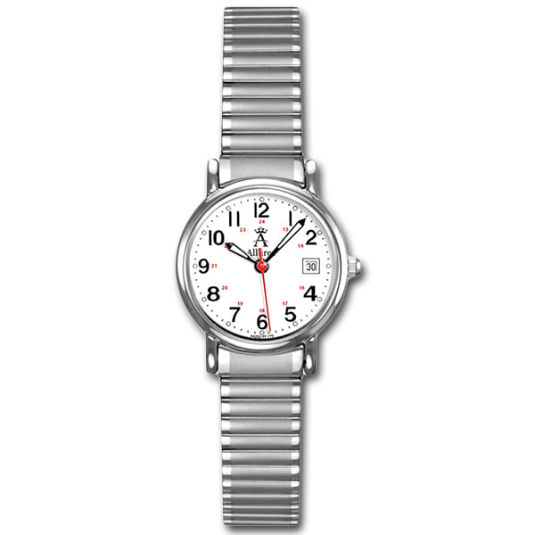 Allurez Women's Classic Round Case Stainless Steel Wrist Watch