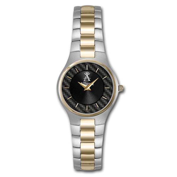 Allurez Women's Two-Tone Stainless Steel & Carbon Fiber Wrist Watch