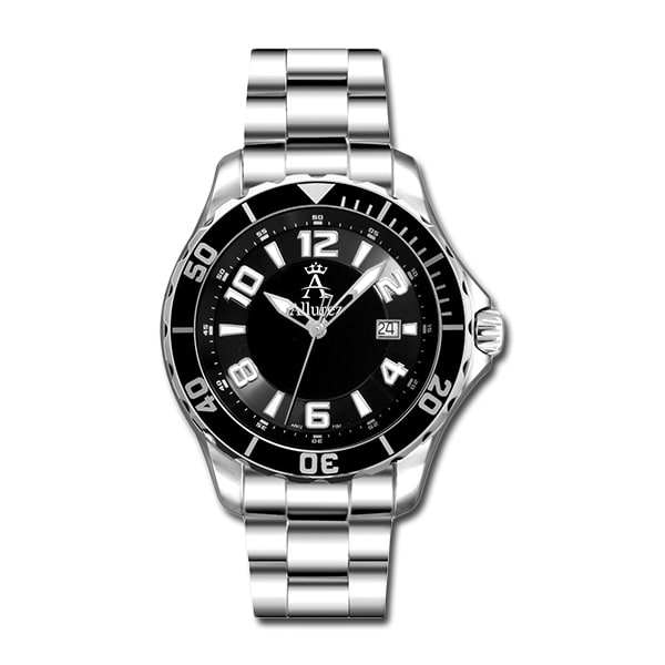 Allurez Men's Tachymeter Diver Watch Swiss Made Stainless Steel Luxury