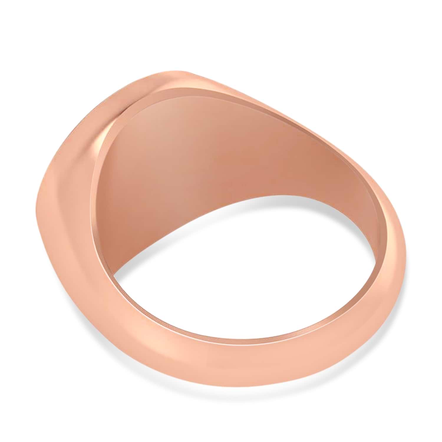 Diamond Cryptocurrency Bitcoin Men's Ring 14k Rose Gold (0.34ct)