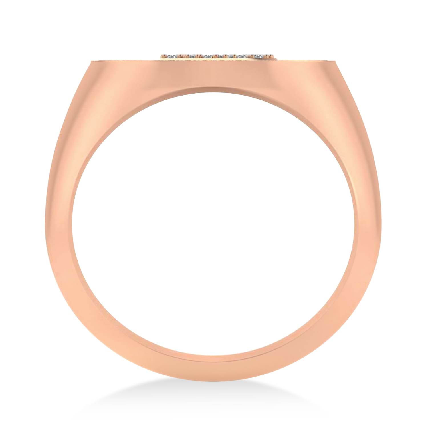 Diamond Cryptocurrency Bitcoin Men's Ring 18k Rose Gold (0.34ct)