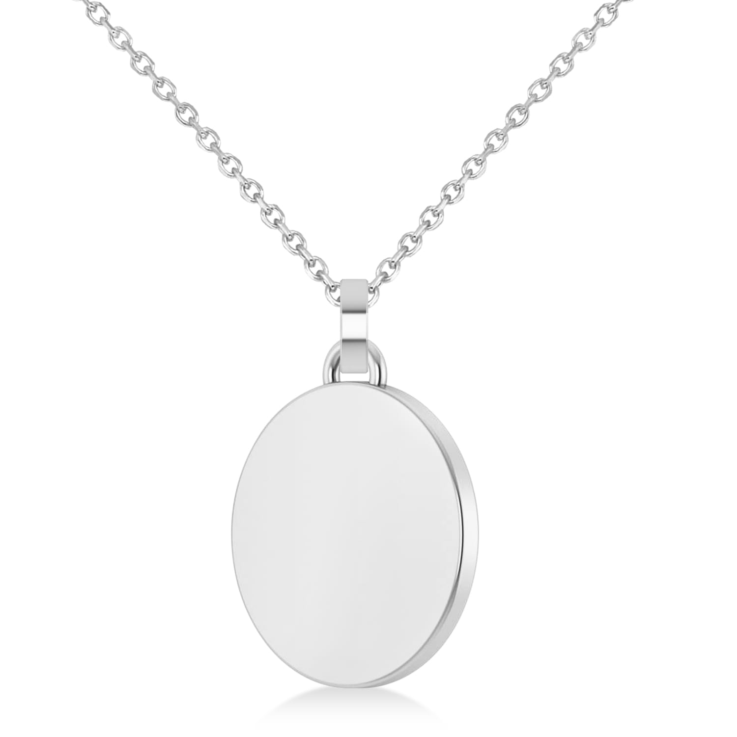 Cryptocurrency Ethereum Pendant Necklace With Bail 14k White Gold