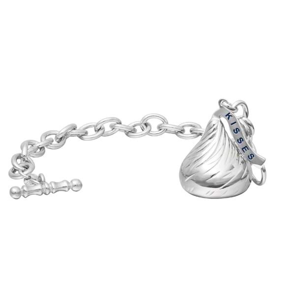Hershey's Kiss Large Toggle Bracelet 1 Charm Sterling Silver