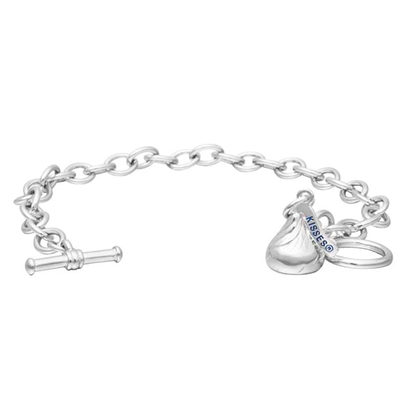 Hershey's Kiss Small Toggle Bracelet 1 Charm Sterling Silver