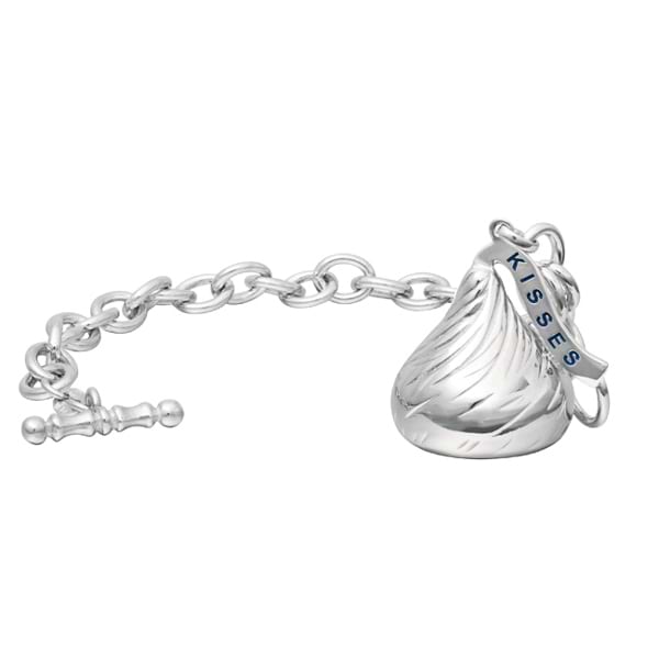 Hershey's Kiss X-Large Toggle Bracelet 1 Charm Sterling Silver