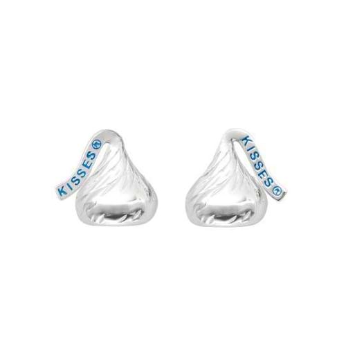 Flat Back Hershey's Kiss Stud Earrings Sterling Silver