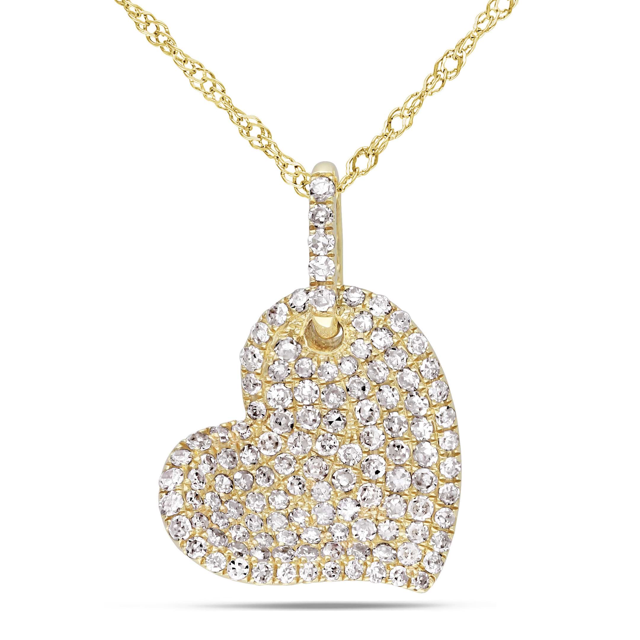 Diamond Heart Pendant 14k Yellow Gold (0.50ct)