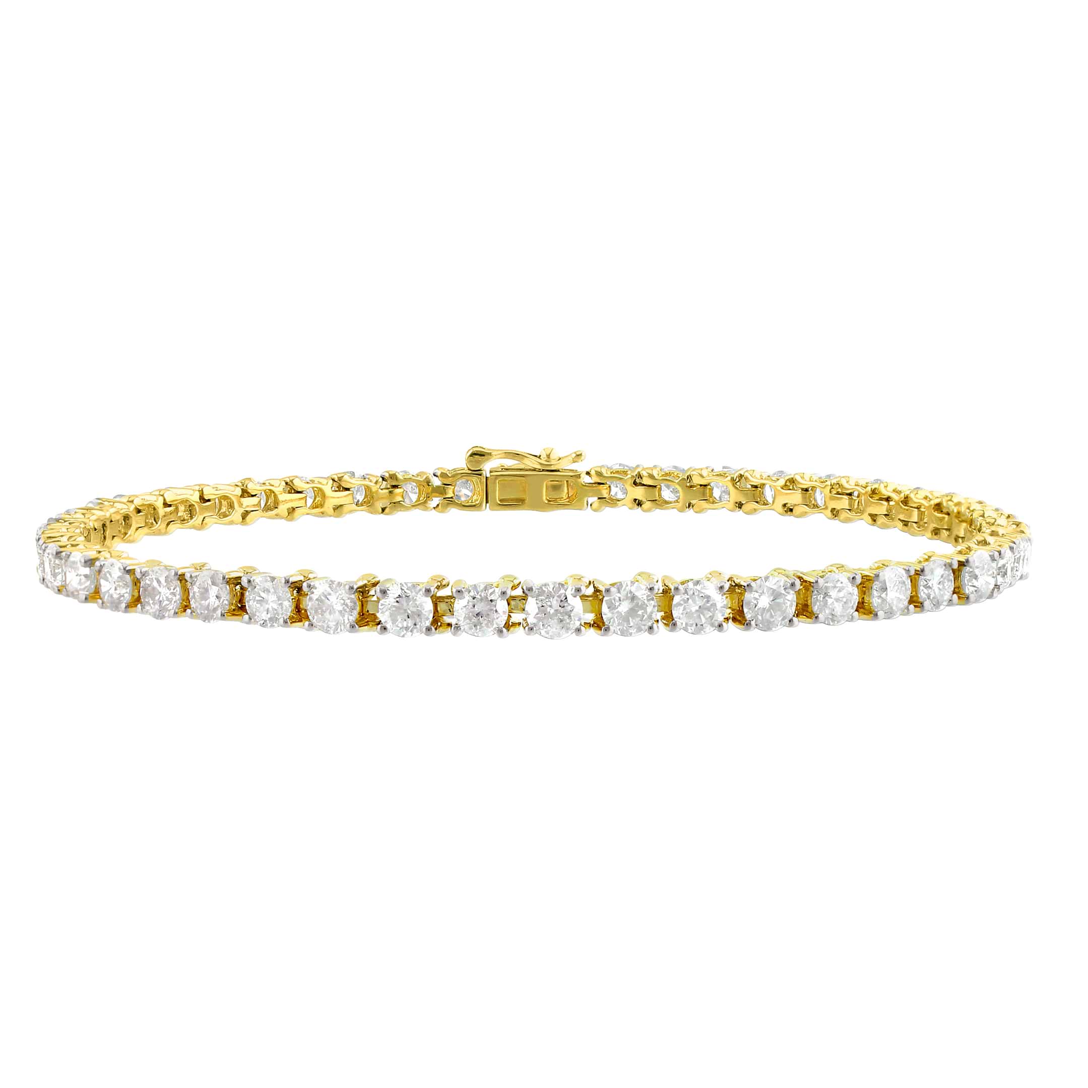 Eternity Diamond Bracelet 14k Yellow Gold (6.00ct)