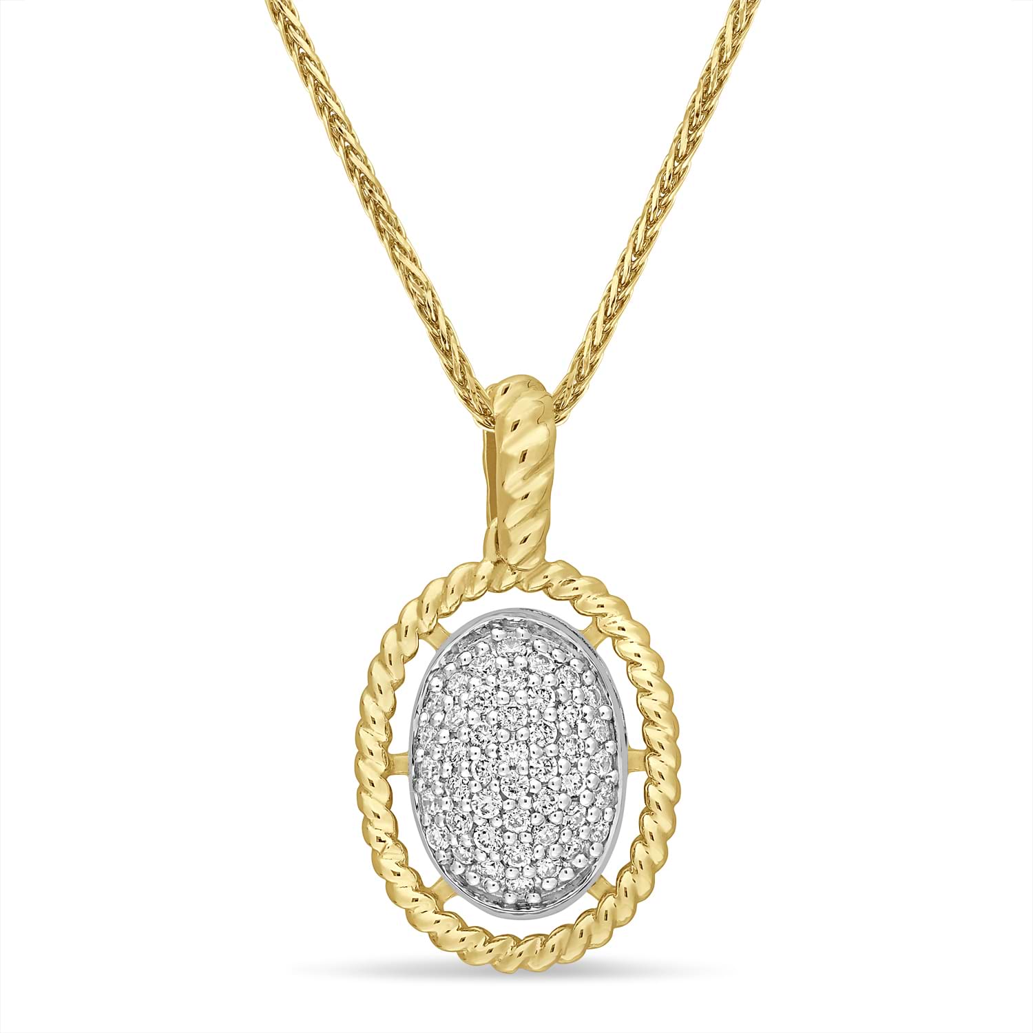 Round Diamond Fashion Pendant 18k Yellow Gold (0.25 ct)