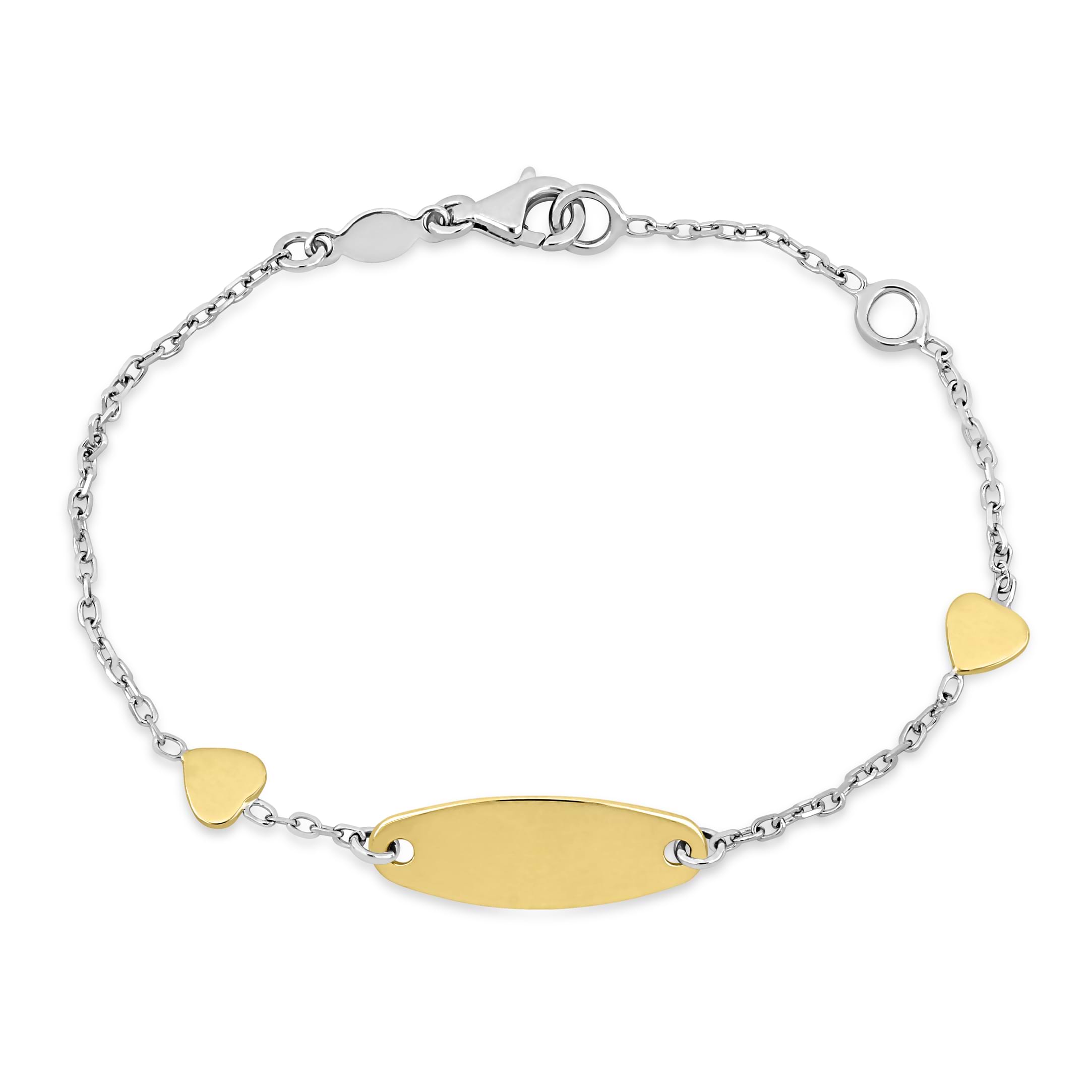 Heart ID Bracelet 18k Yellow Gold
