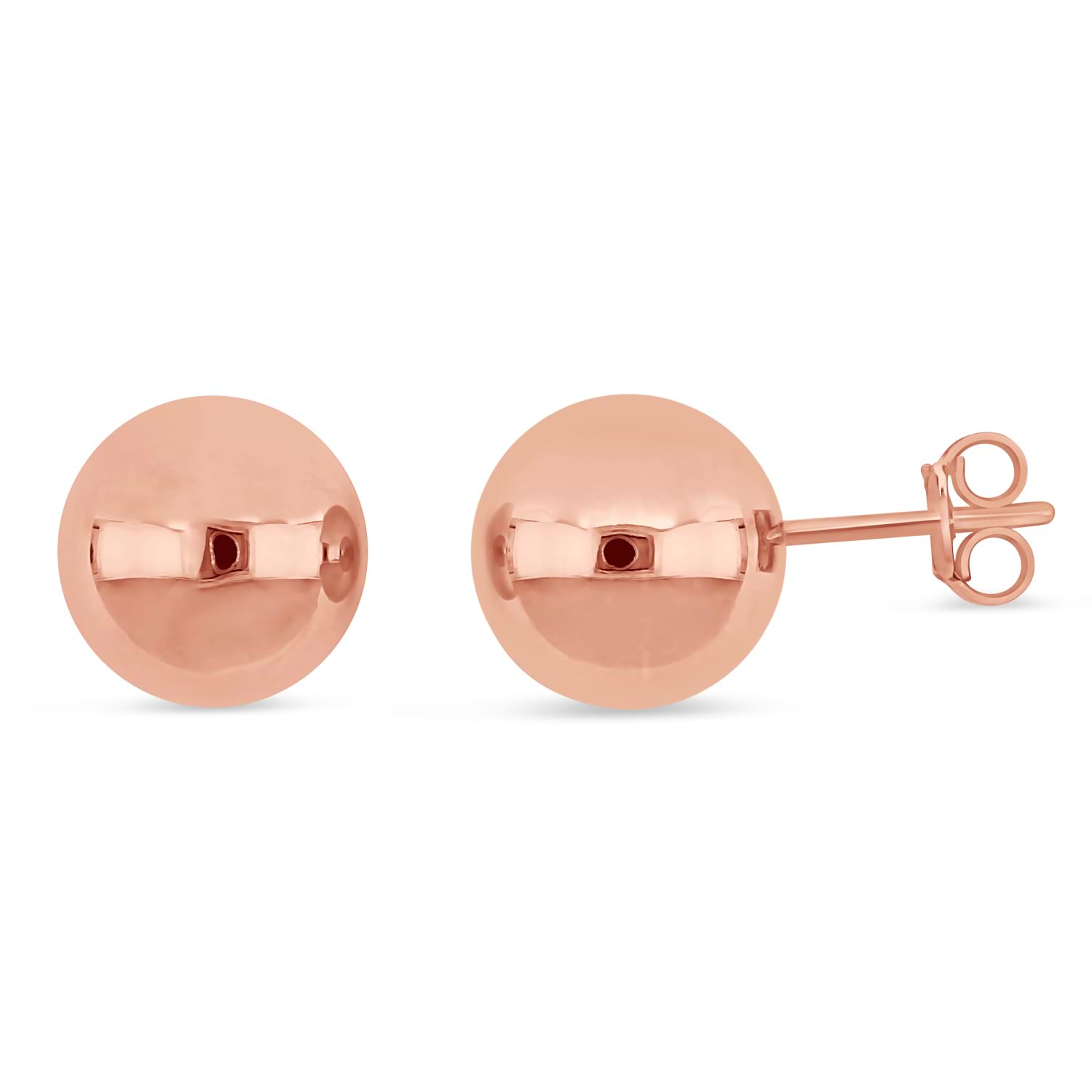 Medium Ball Earrings 18k Rose Gold