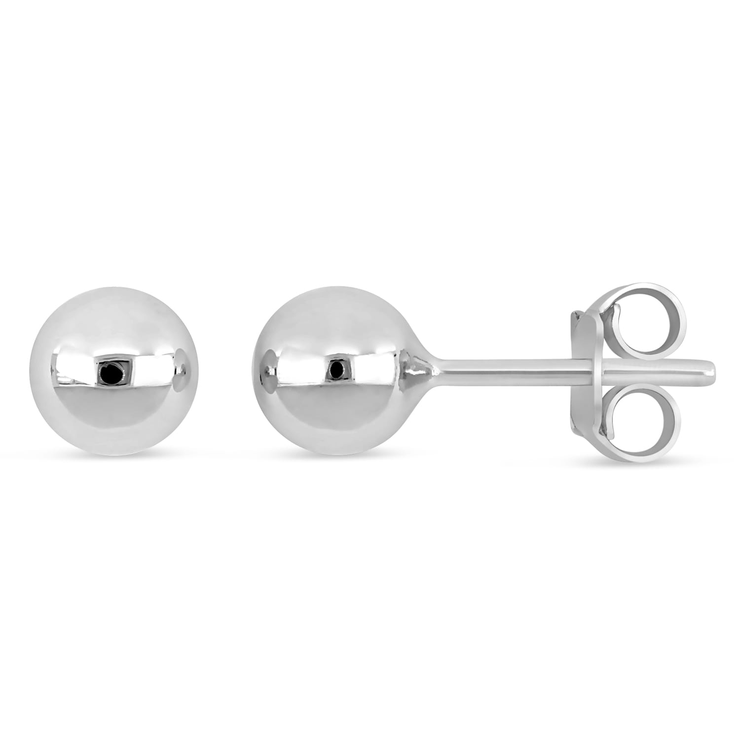 Extra Small Ball Earrings 18k White Gold