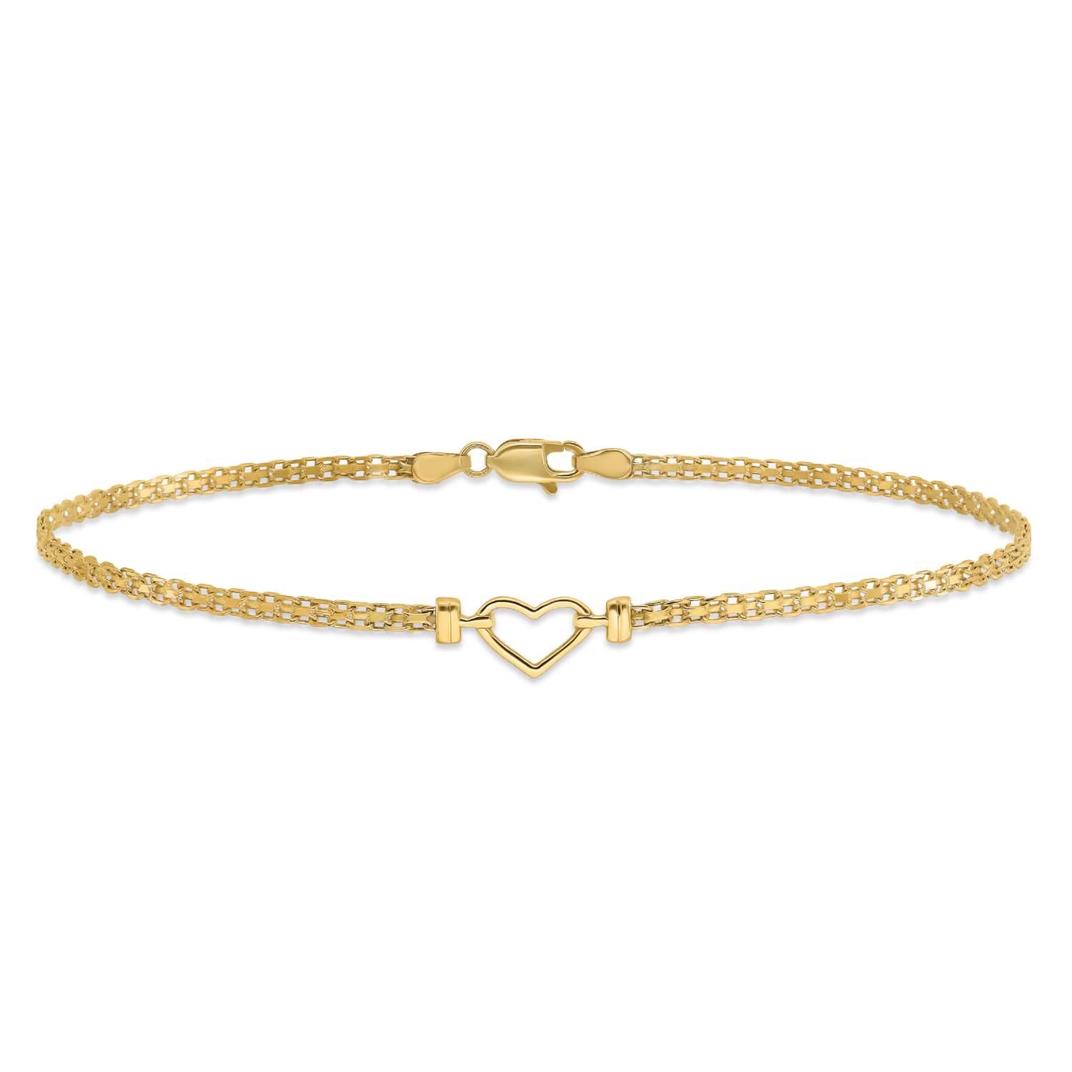 Shop 14K Yellow Gold Chain Ankle Bracelet with White Gold Diamond Leaf and  Square Charms  Shop 14k Yellow  white Gold Anklets  Gabriel  Co