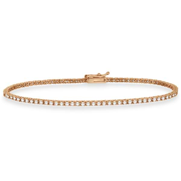 Eternity Lab Grown Diamond Tennis Bracelet 14k Rose Gold (1.00ct)