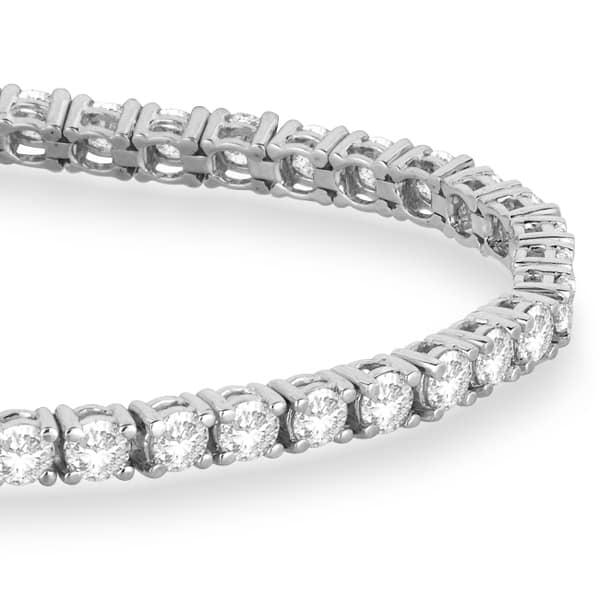 Eternity Diamond Tennis Bracelet 14k White Gold (4.13ct)
