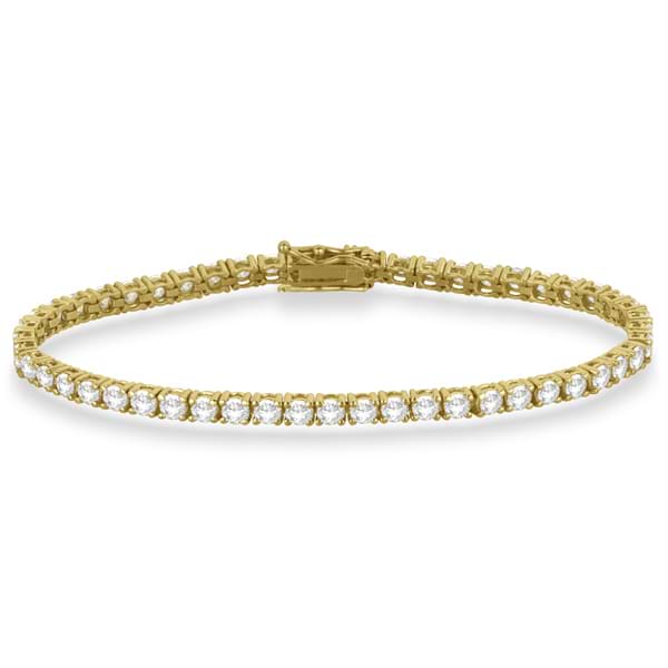 Eternity Diamond Tennis Bracelet 14k Yellow Gold (4.13ct)
