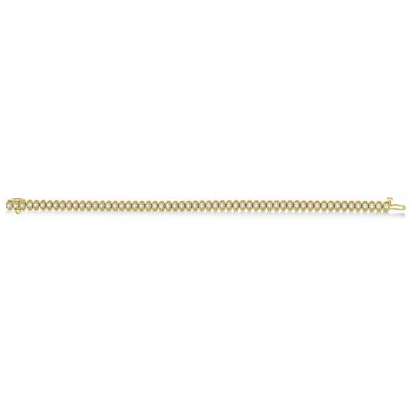 Eternity Diamond Tennis Bracelet 14k Yellow Gold Milgrain (2.11 ct)