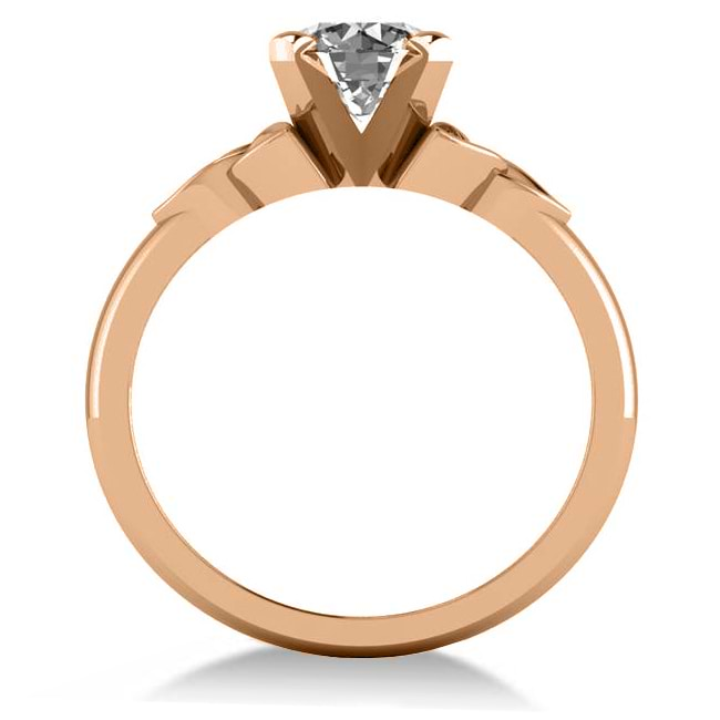 Celtic Love Knot Solitaire Engagement Ring Setting 14k Rose Gold