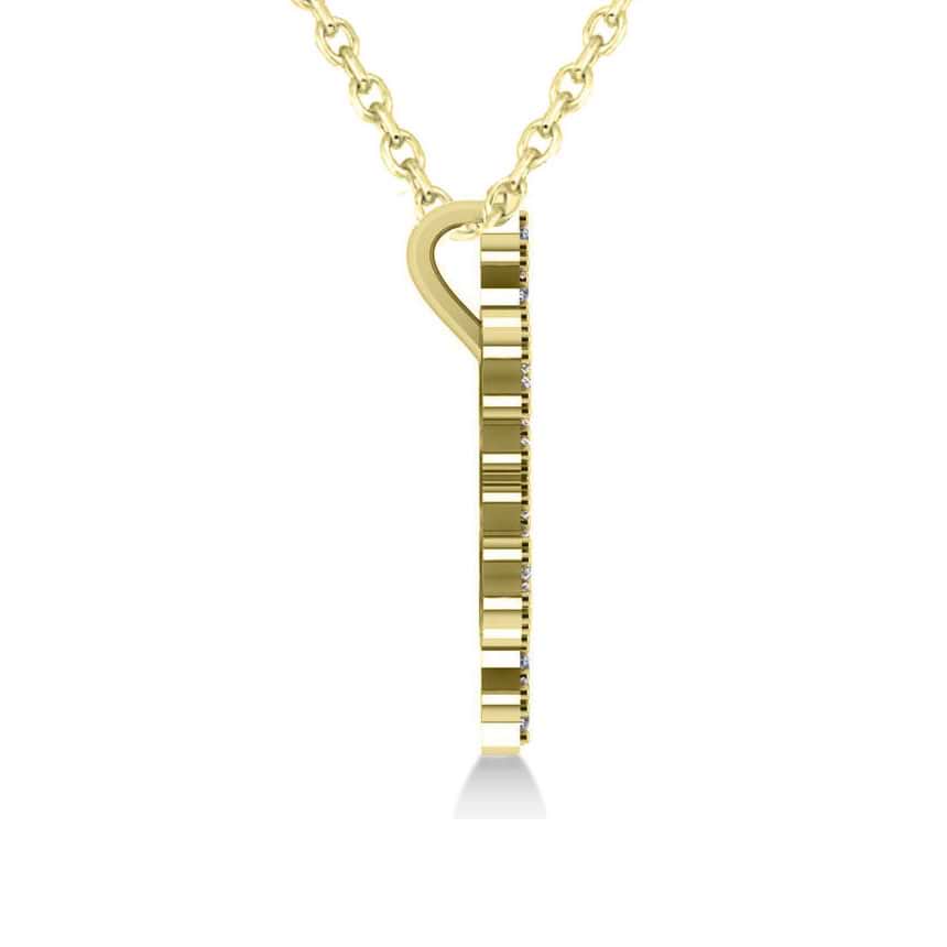 Diamond  Snowflake Pendant Necklace 14k Yellow Gold (0.66ct)