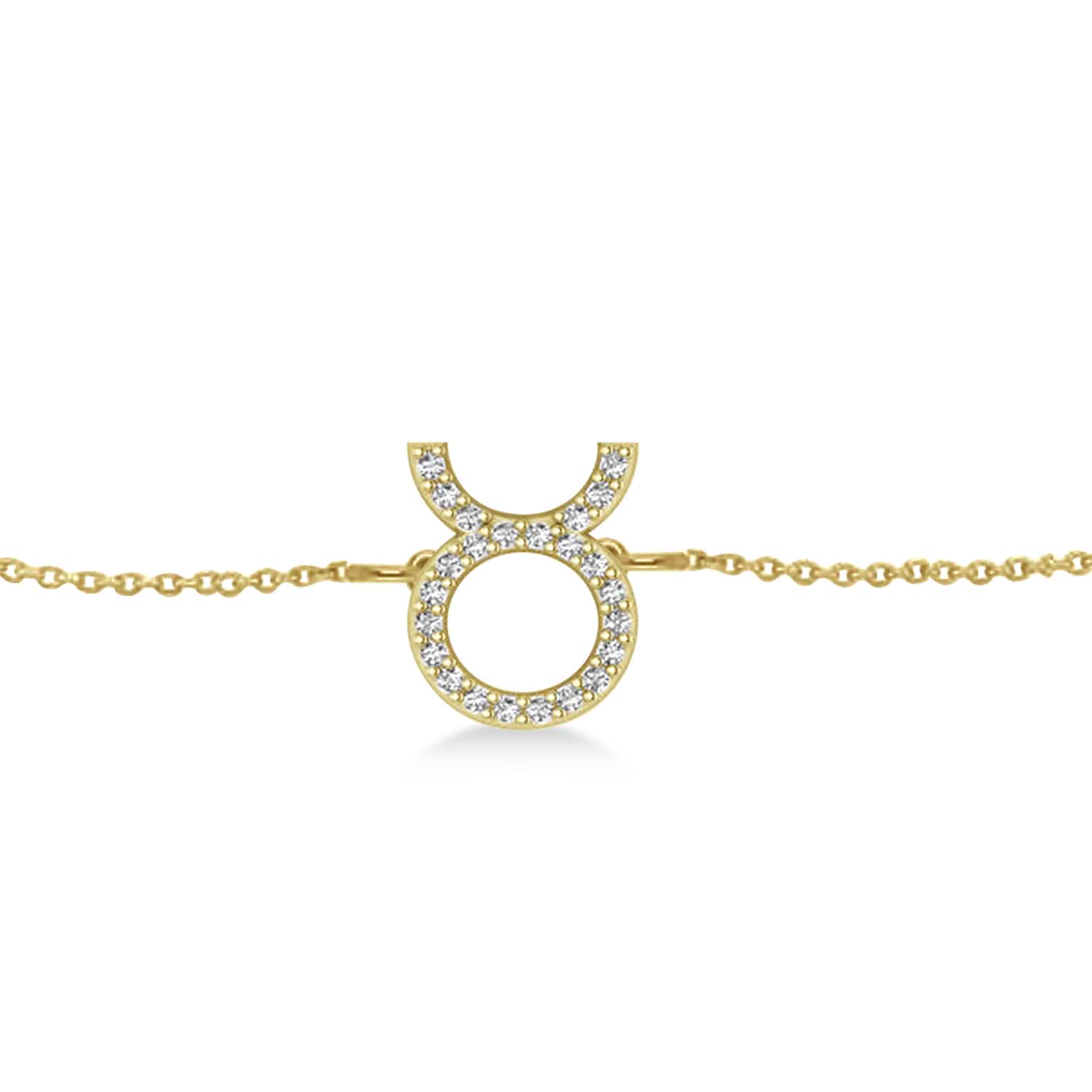 Taurus Zodiac Diamond Bracelet 14k Yellow Gold (0.12ct)