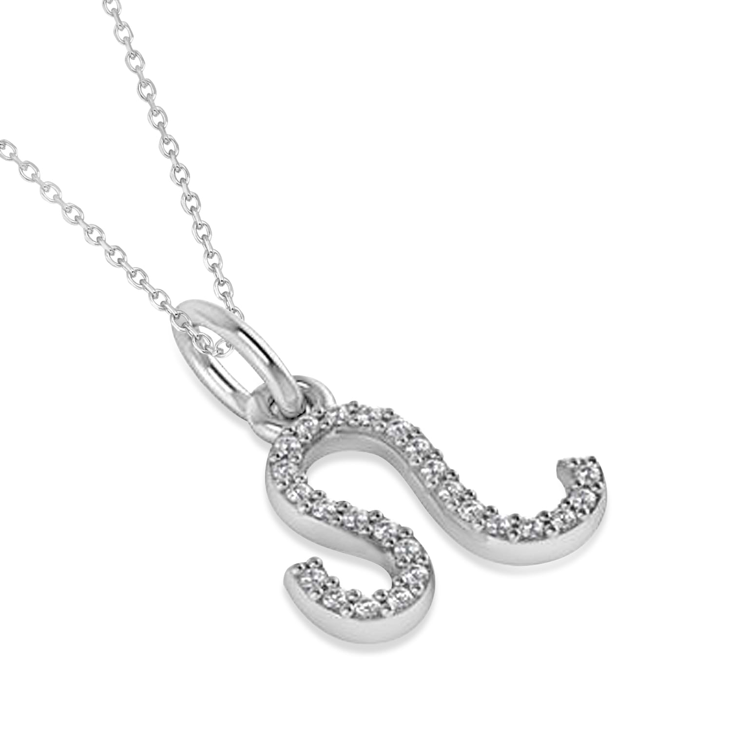 Leo Zodiac Diamond Pendant Necklace 14k White Gold (0.125ct)