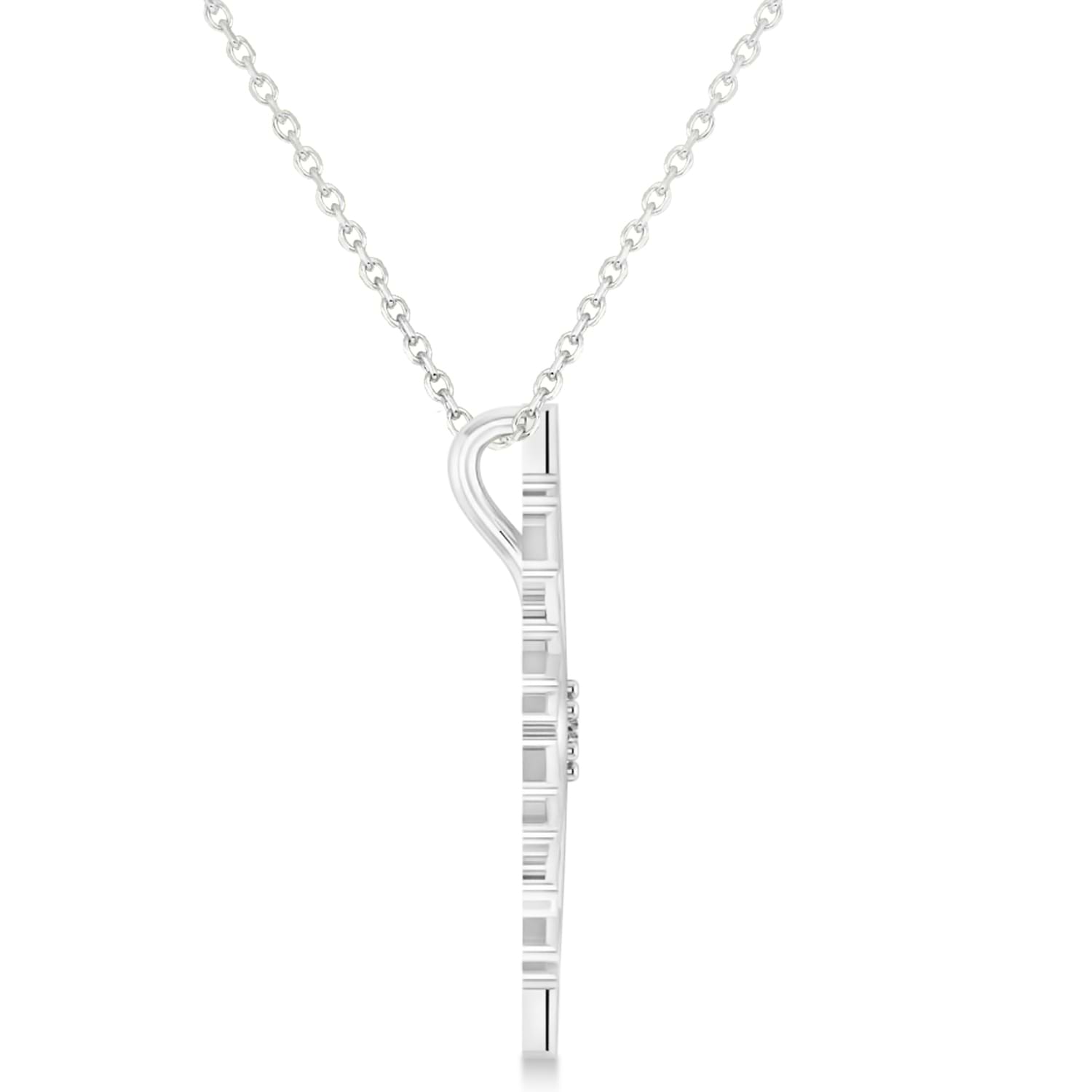 Diamond Wintertime Snowflake Pendant Necklace 14k White Gold (0.04ct)
