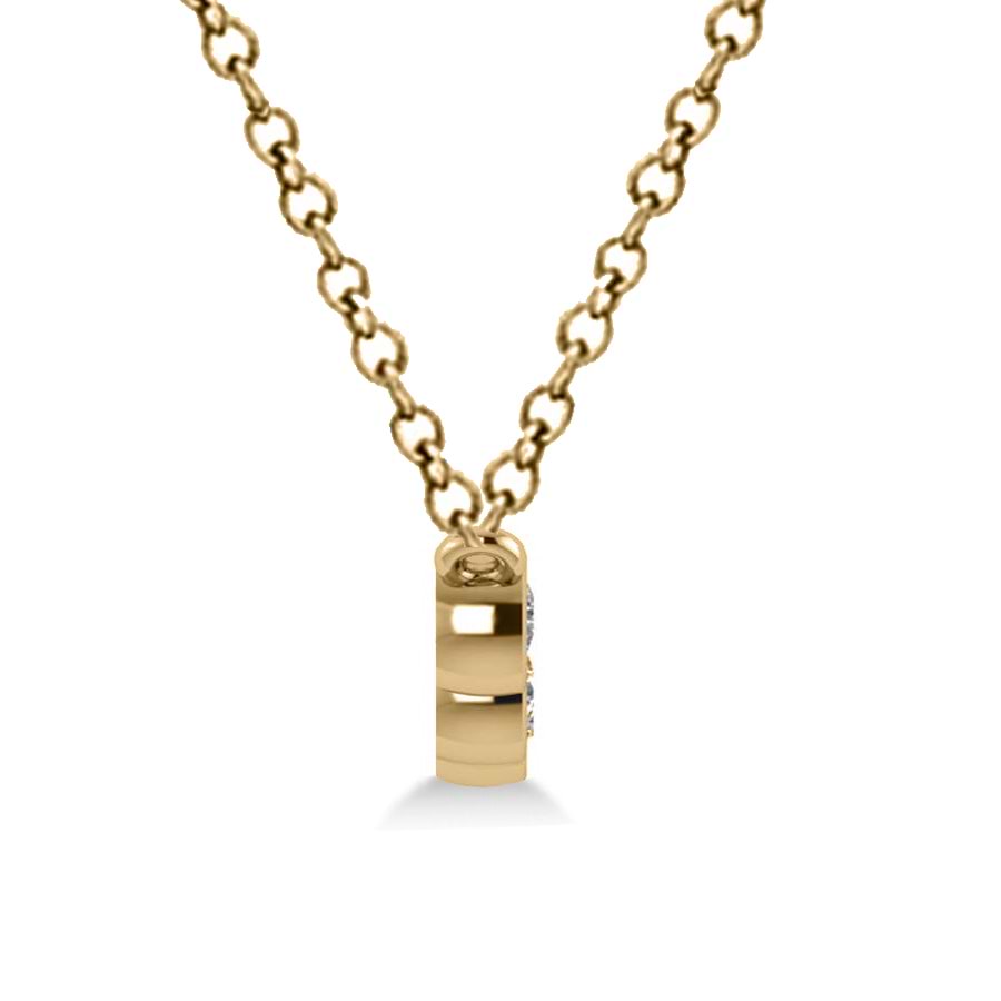 Bezel-set Five-Stone Diamond Pendant Necklace 14k Yellow Gold (0.25ct)