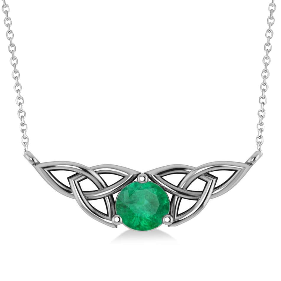 Gold Vermeil Celtic knot Necklace with Emerald Crystals - McCormack Celtic  Jewelry