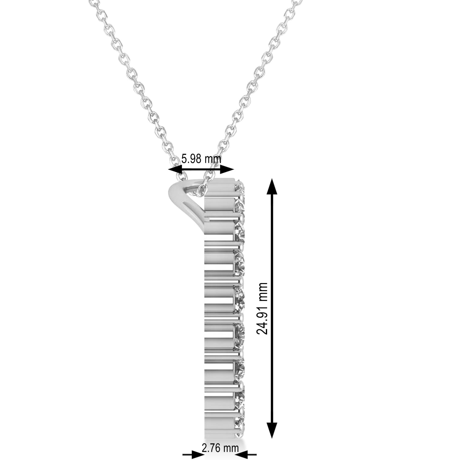Moissanite Circle of Life Pendant Necklace 14k White Gold (2.10ct)