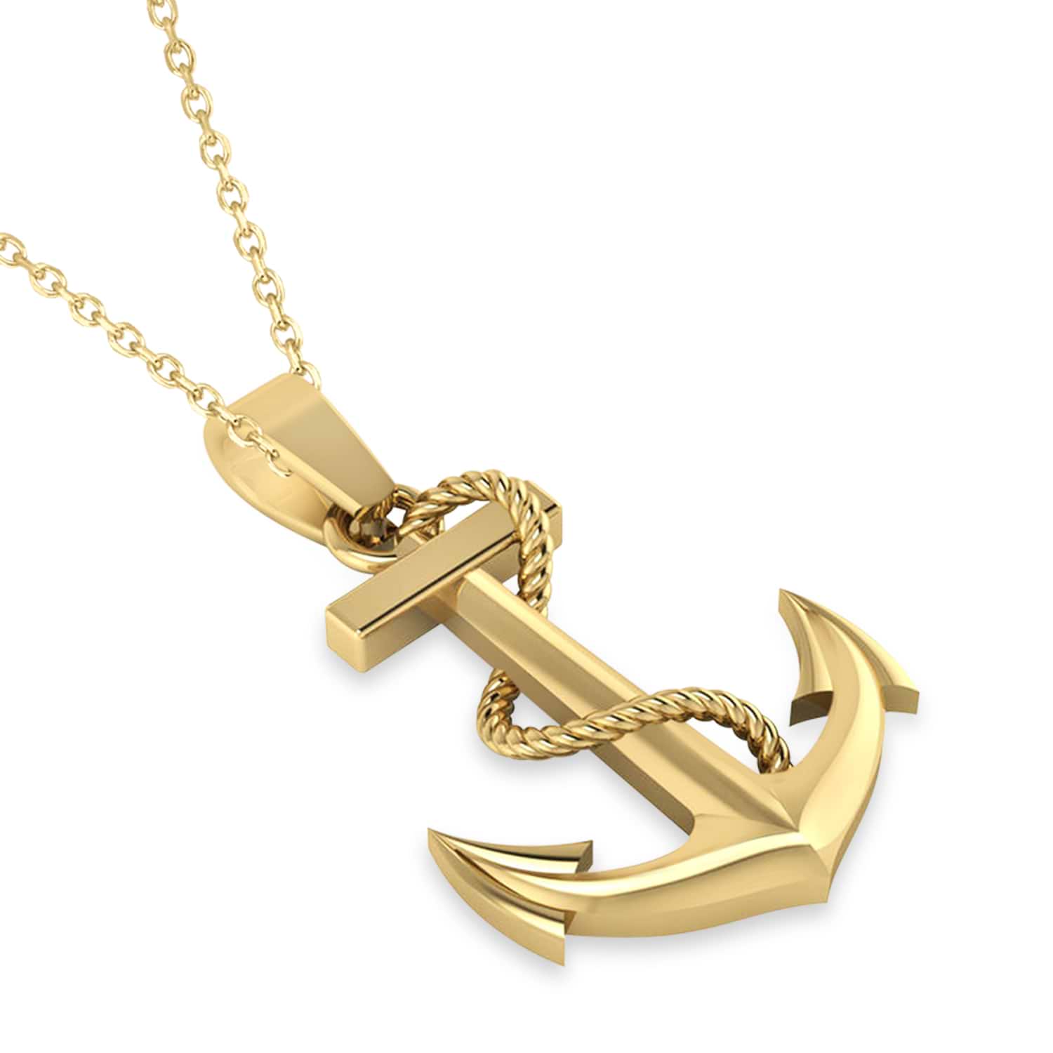 Sideways Anchor Necklace | Sterling Silver Anchor Pendant - The Collegiate  Standard