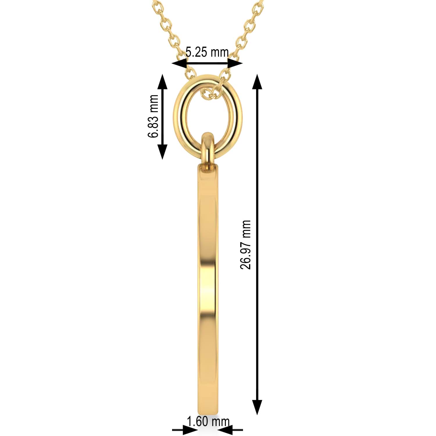 Taurus Coin Zodiac Pendant Necklace 14k Yellow Gold