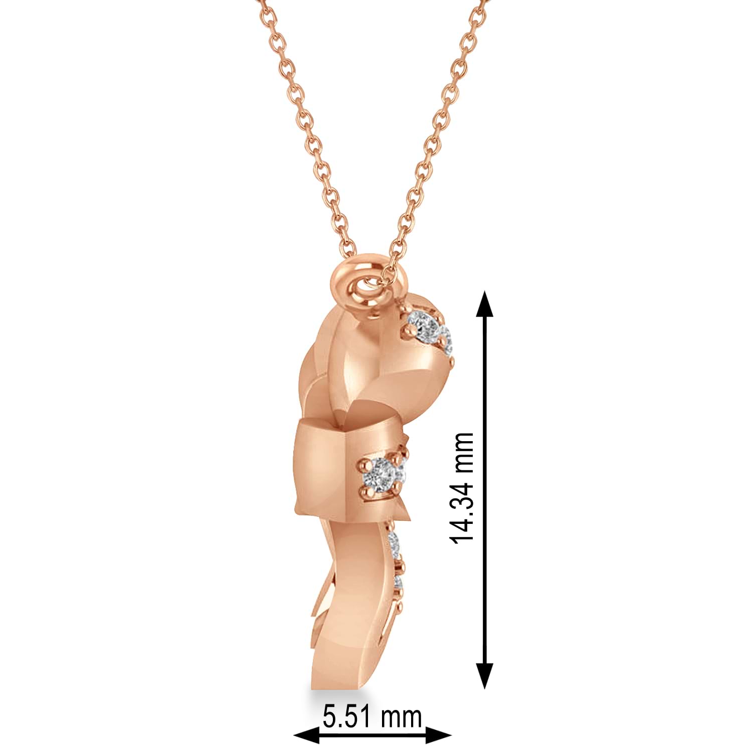 Rose gold ribbon bow two-tone necklace — Rach B Jewelry