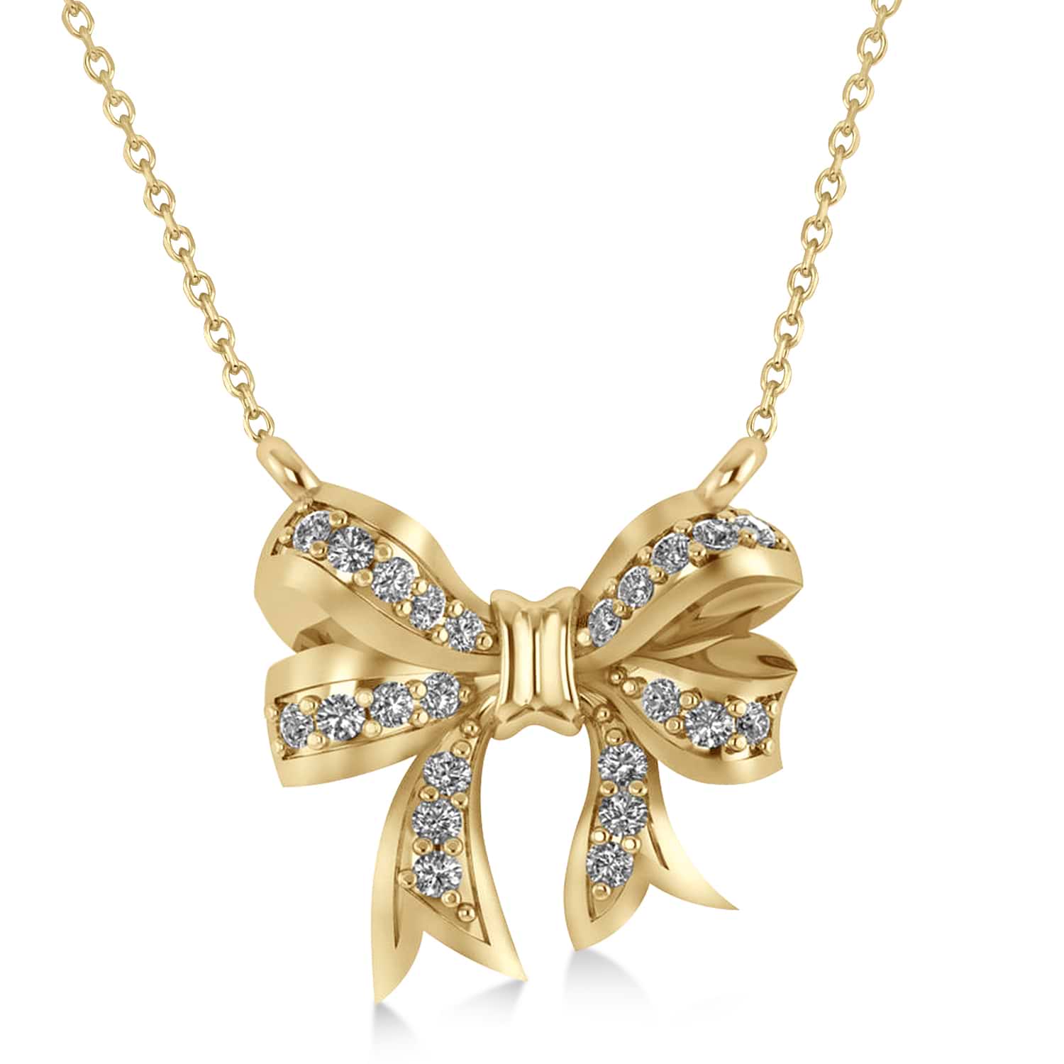Bow Tie Necklace Gold Filigree Bow Jewelry - N118