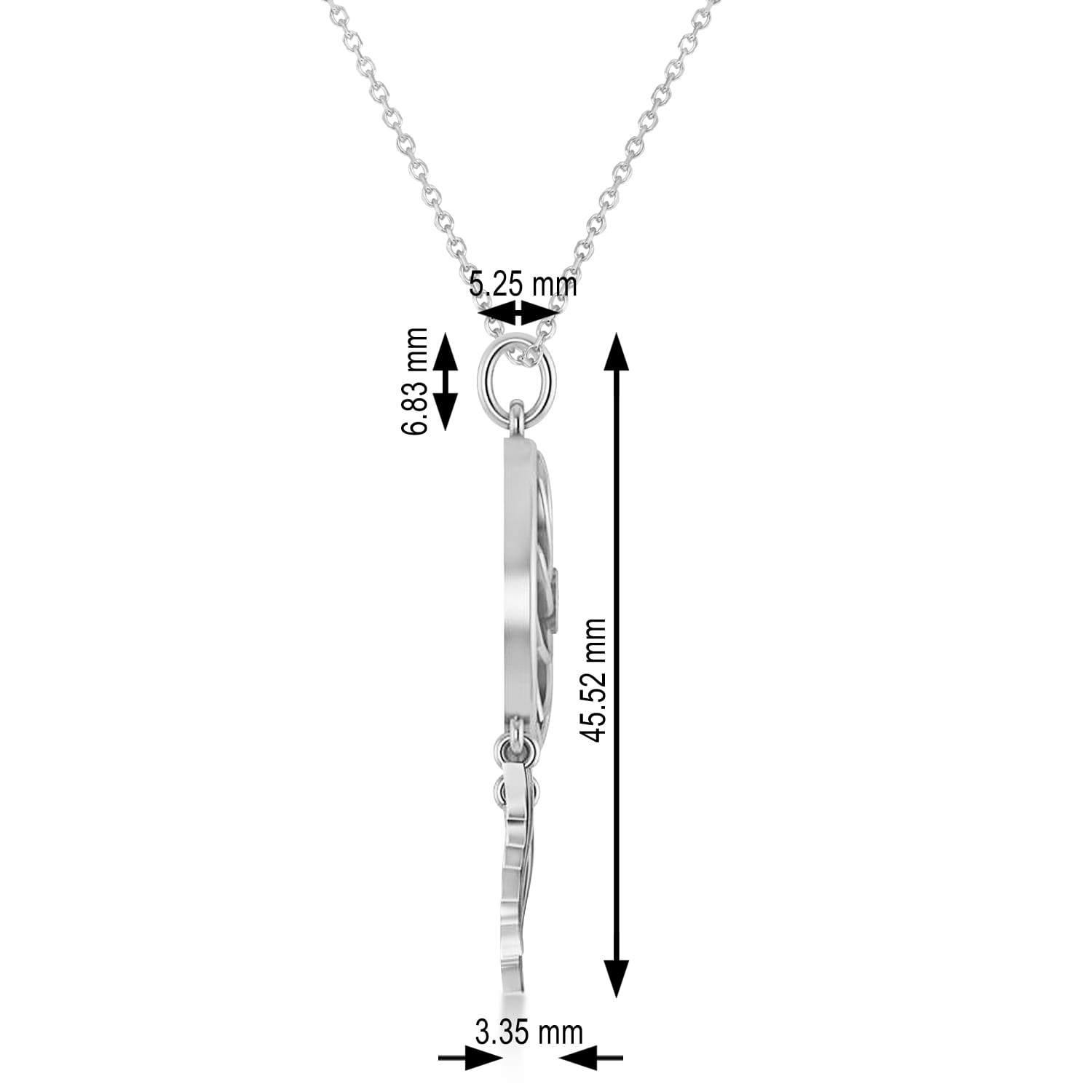 Diamond Dream Catcher Pendant Necklace 14k White Gold (0.10ct)