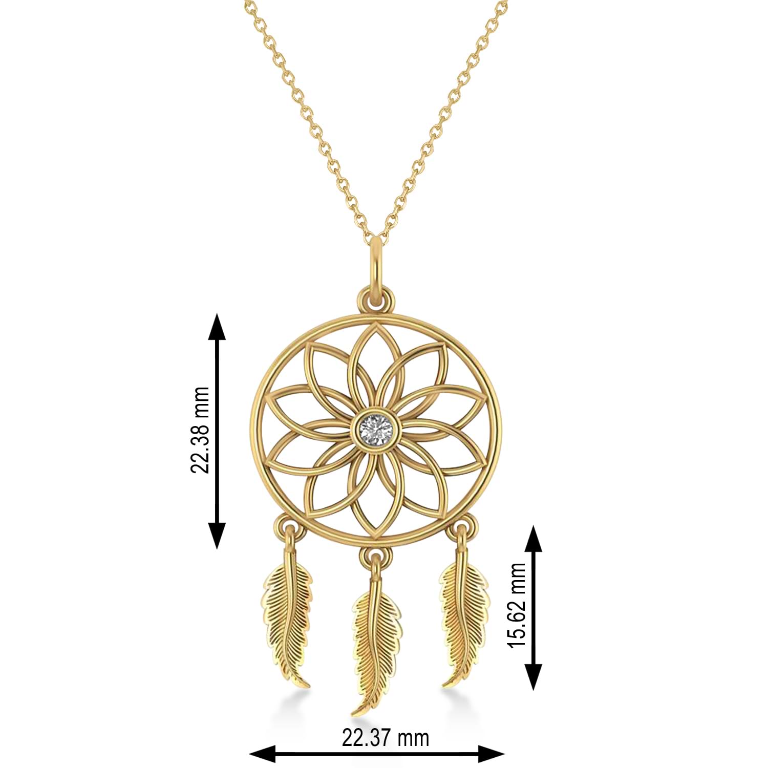 Dream Catcher Rose Gold Necklace - Lil Pepper Jewelry Women Jewelry
