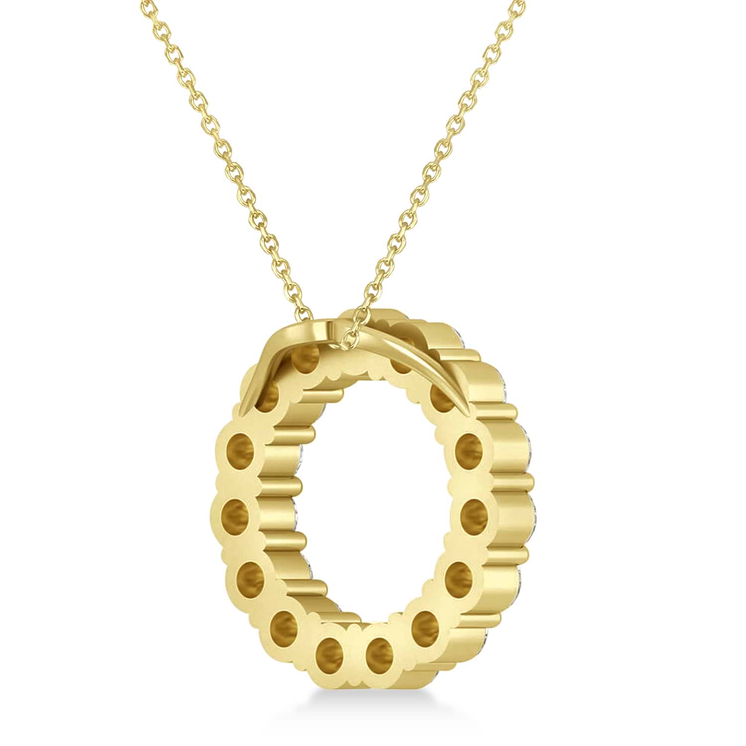 Diamond Circle of Life Pendant Necklace 14k Yellow Gold (3.75ct)