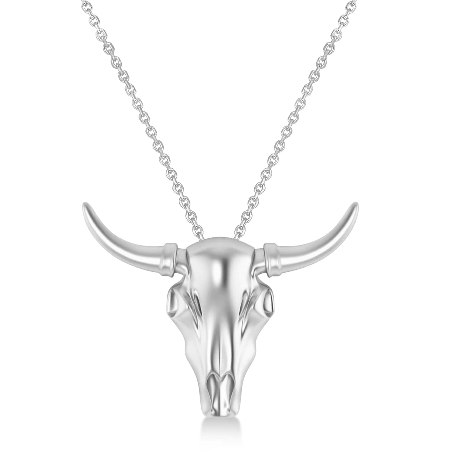 Christian Crystal Bull Skull Necklace – Broker Leather