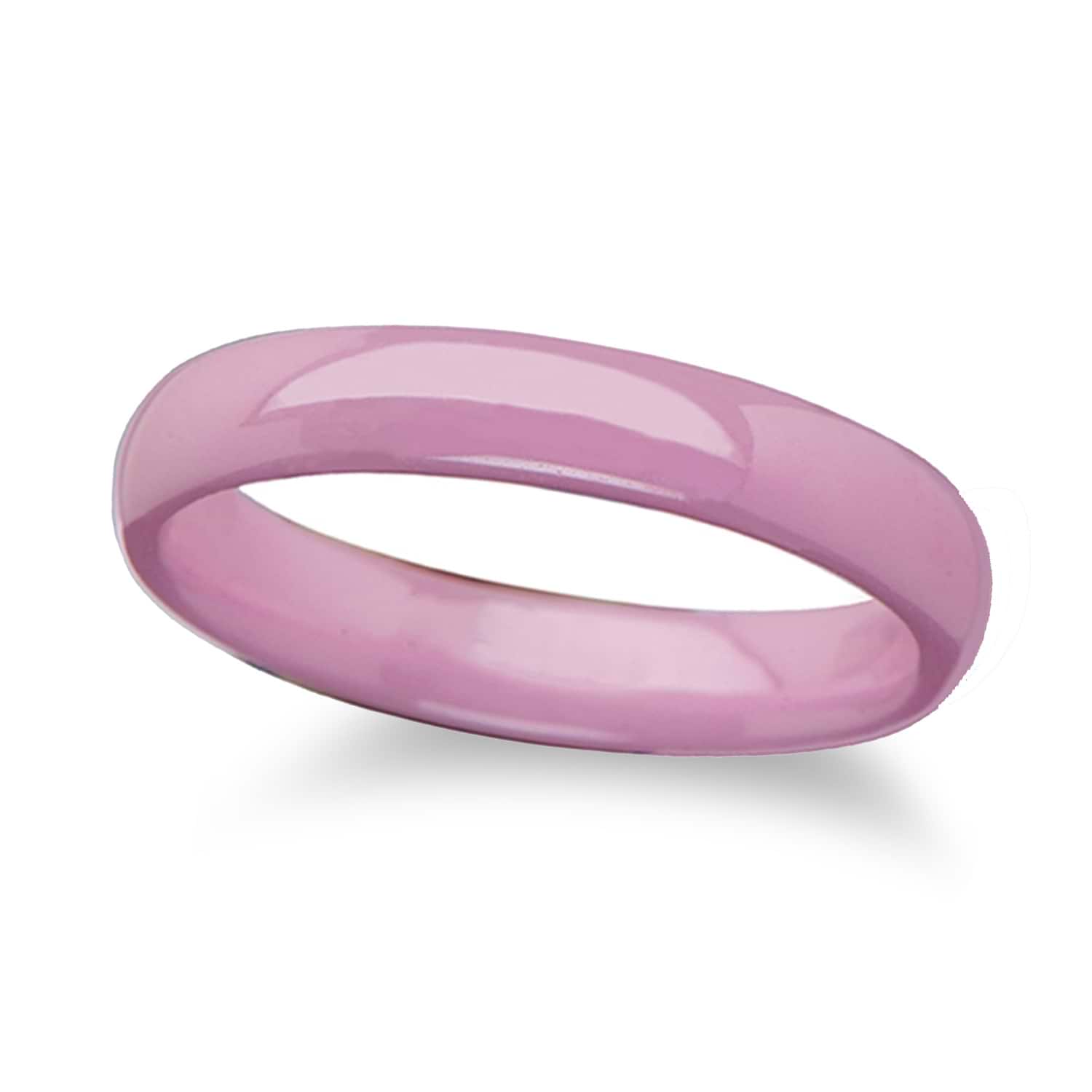 Domed Pink Ceramic Ring (4MM)
