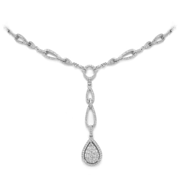 2.54ct 14k White Gold Diamond Necklace