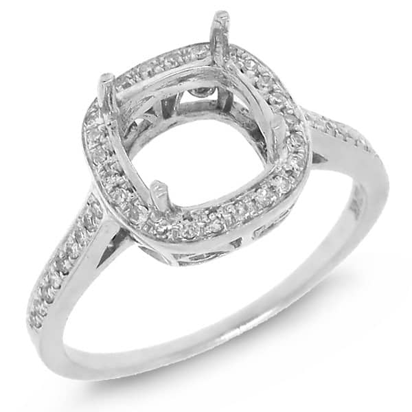 0.25ct 14k White Gold Diamond Semi-mount Ring