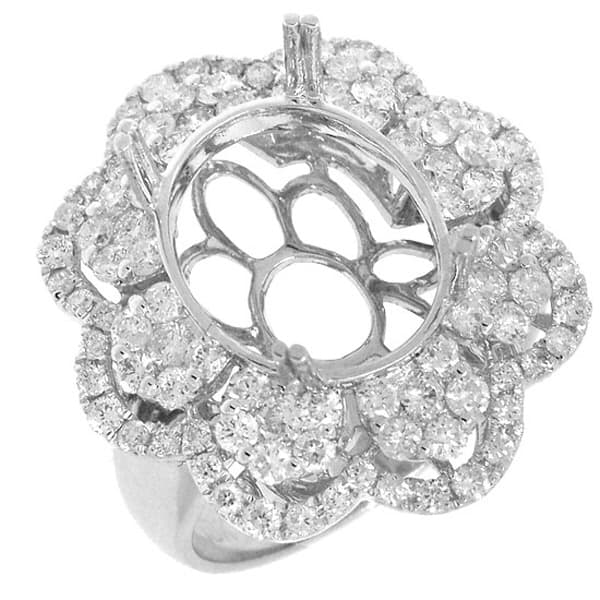 1.62ct 18k White Gold Diamond Semi-mount Ring